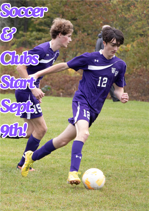  Socccer & Clubs Start September 9th!